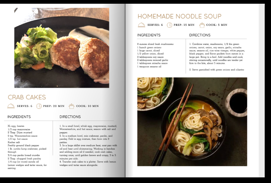 Cookbook full spread